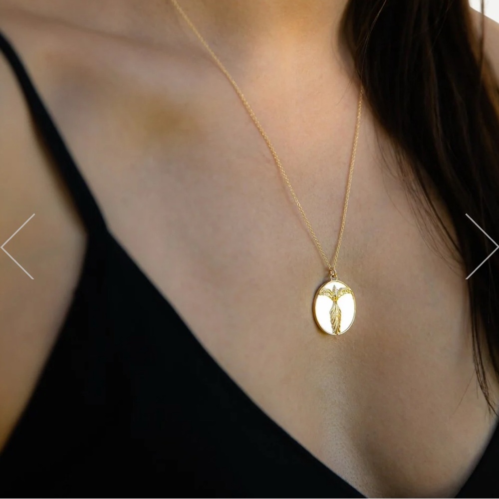 Talon 14K gold plated phoenix medallion necklace